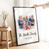 Custom Family Watercolor Portrait from Your Photo