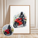 Custom Car & Motorcycle Watercolor Portrait from Your Photo