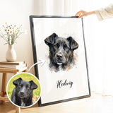 Custom Pet Watercolor Portrait from Your Photo