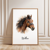 Custom Horse Watercolor Portrait from Your Photo