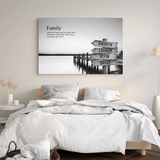 Personalized Canvas "Lake" – Black & White