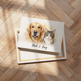Custom Landscape Pet Watercolor Portrait from Your Photo