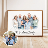 Custom Family Watercolor Portrait from Your Photo – Landscape Format