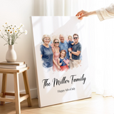 Custom Family Watercolor Portrait from Your Photo