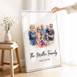 Custom Family Watercolor Portrait from Your Photo
