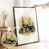 Custom Car & Motorcycle Watercolor Portrait from Your Photo